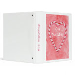 Candy Cane Heart Wedding Keepsakes Binder