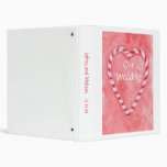 Candy Cane Heart Wedding Keepsakes Binder