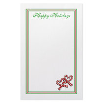 Candy Cane Hearts Stationary stationery