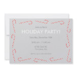 Candy Cane Holiday Party Invitation