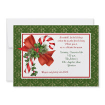 Candy Cane Holiday Party Invitation