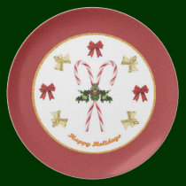 Candy Cane Holiday Plate plates