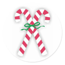 Candy Cane Holiday Stickers by dlgray Candy Cane Holiday Stickers