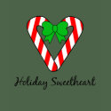 Candy Cane Holiday Sweetheart Shirt by mariannegilliand Candy Cane Holiday Sweetheart Shirt