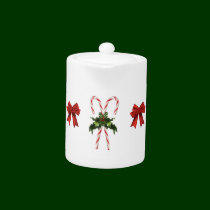 Candy Cane Holiday Tea- Cocoa Pot teapots