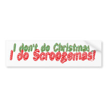 Candy Cane I Don't Do Christmas bumper stickers