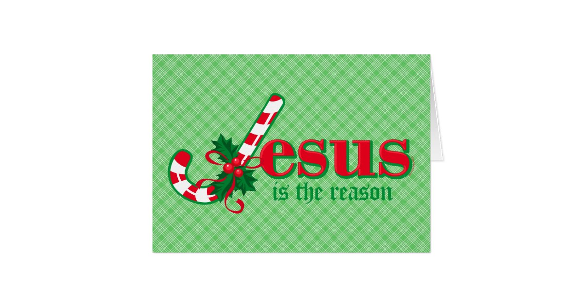 Candy Cane Jesus Card Zazzle