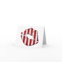 Candy Cane Kisses cards by LipAction Candy Cane Kisses cards