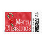 Candy Cane • Merry Christmas postage