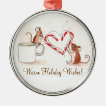 Candy Cane Mice Christmas Tree Ornaments