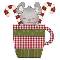candy cane mouse in cup photo sculptures