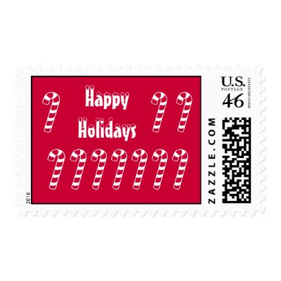 Candy Cane Postage postage