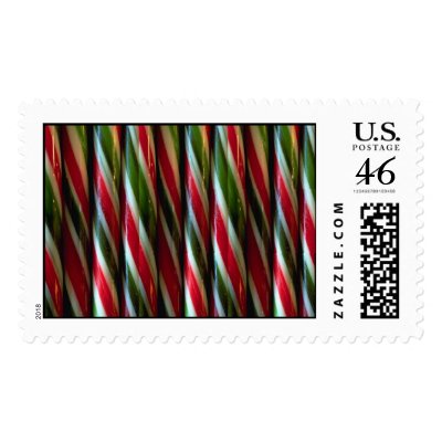 Candy Cane Postage Stamp