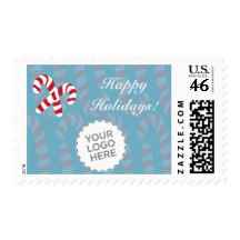 Candy-Cane Postage Stamps