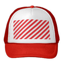 Candy Cane Red Stripes Trucker Hats