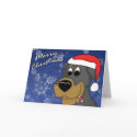 Candy Cane Rottweiler Christmas Card by MenagerieMayhem Candy Cane Rottweiler Christmas Card