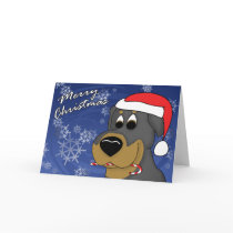 Candy Cane Rottweiler Christmas Card