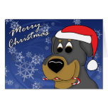 Candy Cane Rottweiler Christmas Card