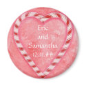 Candy Cane Save the date wedding magnets magnet