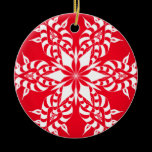Candy Cane Snowflake - Christmas Ornament ornaments
