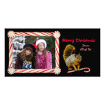 Candy Cane Squirrel Holiday Photo Card photo cards