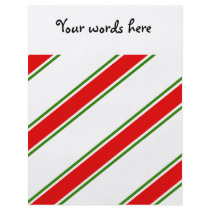 Candy cane stripe pattern personalized flyer