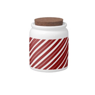 Candy Cane Striped Candy Jar