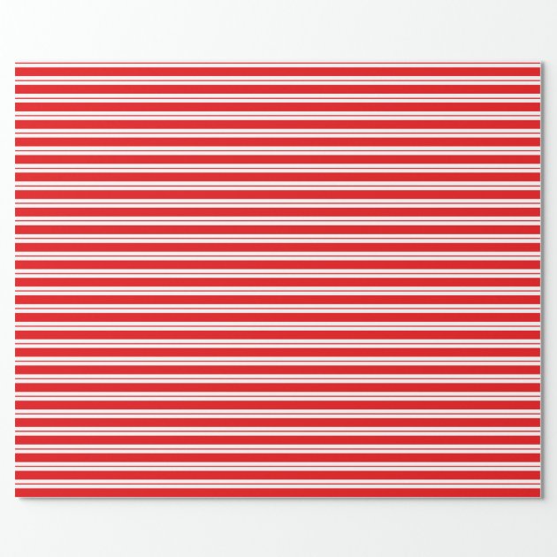 Candy Cane Striped Christmas Wrapping Paper