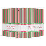 Candy Cane Striped Holiday Binder (1.5 inch)