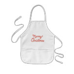 Candy Cane Striped Merry Christmas aprons