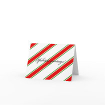 Candy cane striped pattern cards