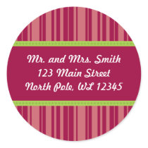 Candy Cane Stripes Address Label - Revised stickers