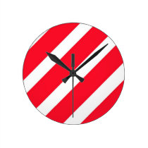 Candy Cane Stripes wall clocks