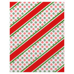 Candy cane stripes with red green snowflakes flyer design