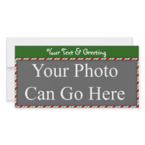 Candy Cane Sweet Red White Green Christmas Design photo cards by BedazzledByZazzle Candy Cane Sweet Red White Green Christmas Design photo cards