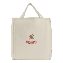 Candy Cane Tote Bag is SWEET! embroidered bags