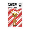 Candy Cane Wayne Deer postage