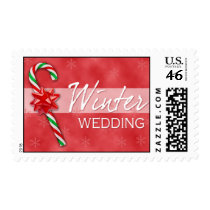 Candy Cane • Winter Wedding postage by EverAfter Candy Cane • Winter Wedding postage