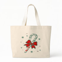 candy cane with bow gifts bags