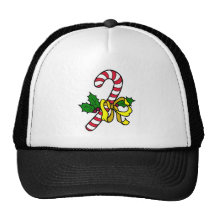 Candy Cane with yellow bow Hats