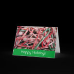 Candy Canes and Peppermints Holiday Card (Blank In