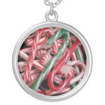 Candy Canes and Peppermints Necklace