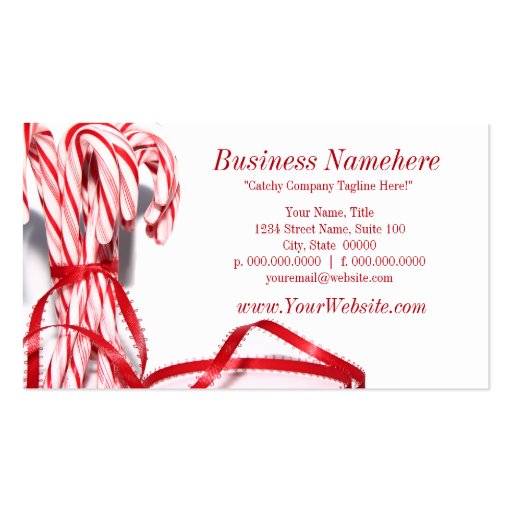 Candy Canes Business Cards