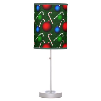 Candy Canes Christmas Ornaments Desk Lamps