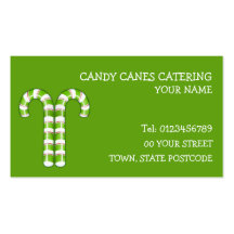 Candy Canes green Business Card