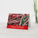 Candy Canes Holiday Card (Blank Inside) card