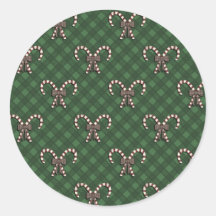 Candy Canes Holiday Pattern Sticker