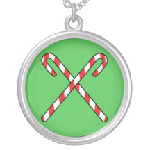 Candy Canes Personalized Necklace