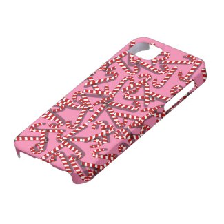 Candy Canes on Pink Christmas Custom iphone 5 Case