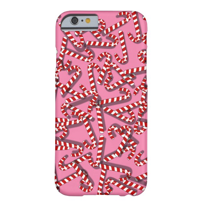 Candy Canes on Pink Christmas Custom iPhone 6 case
